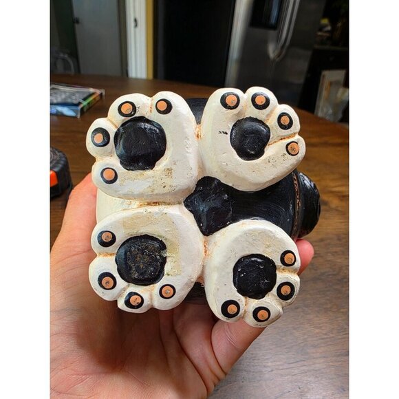 VTG Enesco Funny Bone Vicki Thomas Black Tuxedo Cat Figurine 1997 Fat Cat - Picture 3 of 16